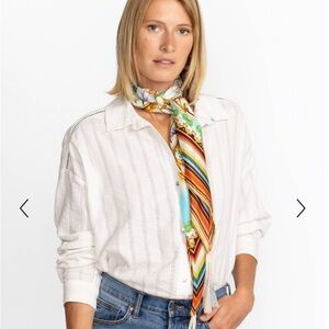 Johnny Was Multicolor Silk Felix Scarf